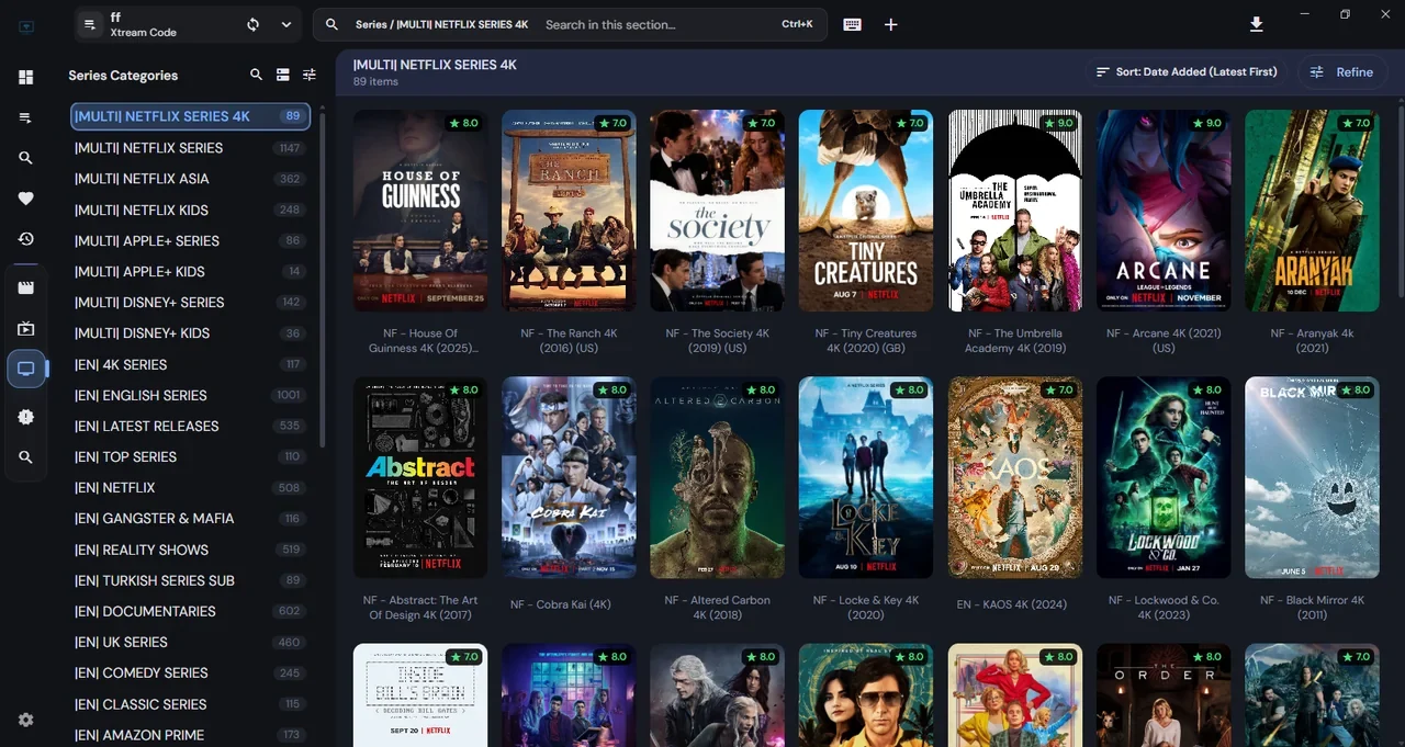 Top Rated 4K TV Series en Domaće Serije op IPTV Koning