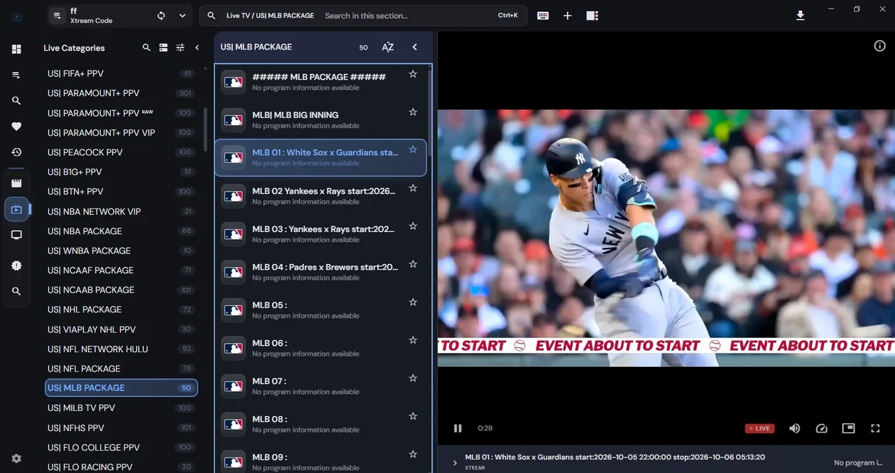 IPTV Koning Dashboard en zenderindeling in 4K